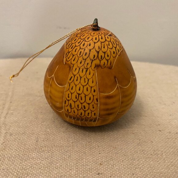 Carved Bird Gord Ornament Peru - Picture 4 of 8